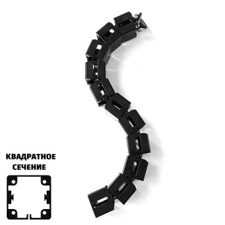 КАНАЛ ДЛЯ ПРОВОДОВ К-740-Ч (МОД.2) ЧЁРНЫЙ КВАДРАТНЫЙ БЕЗ МЕТАЛЛИЧЕСКОГО ОСНОВАНИЯ 1