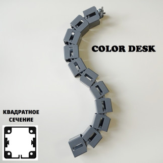 КАНАЛ ДЛЯ ПРОВОДОВ К-740-С (МОД.2) СЕРЫЙ КВАДРАТНЫЙ БЕЗ МЕТАЛЛИЧЕСКОГО ОСНОВАНИЯ 1