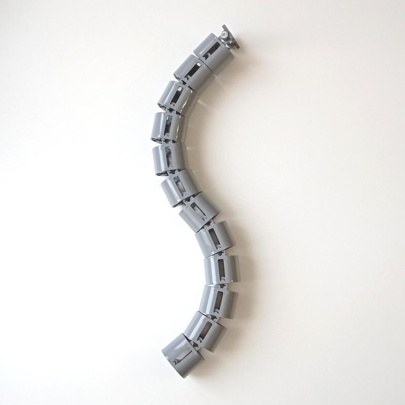 КАБЕЛЬ КАНАЛ А-740-С (МОД.2) СЕРЫЙ ДЛЯ ПРОВОДОВ ПИСЬМЕННОГО СТОЛА ГИБКИЙ ВЕРТИКАЛЬНЫЙ БЕЗ МЕТАЛЛИЧЕСКОГО ОСНОВАНИЯ