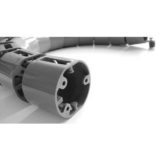 КАБЕЛЬ КАНАЛ А-740-С (МОД.2) СЕРЫЙ ДЛЯ ПРОВОДОВ ПИСЬМЕННОГО СТОЛА ГИБКИЙ ВЕРТИКАЛЬНЫЙ БЕЗ МЕТАЛЛИЧЕСКОГО ОСНОВАНИЯ 5