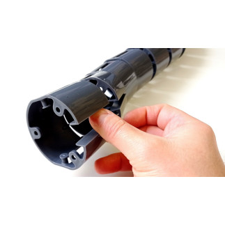 КАБЕЛЬ КАНАЛ А-740-ГР (МОД.2) ГРАФИТ ДЛЯ ПРОВОДОВ ПИСЬМЕННОГО СТОЛА ГИБКИЙ ВЕРТИКАЛЬНЫЙ БЕЗ МЕТАЛЛИЧЕСКОГО ОСНОВАНИЯ 5