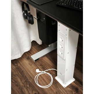 РОЗЕТОЧНАЯ КОЛОННА COLOR DESK РК-260(Б) БЕЛАЯ НАПОЛЬНАЯ 6 РОЗЕТОК 709х160(128)х160(128) ММ 6