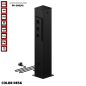 РОЗЕТОЧНАЯ КОЛОННА COLOR DESK РК-260(Ч) ЧЁРНАЯ НАПОЛЬНАЯ 6 РОЗЕТОК 709х160(128)х160(128) ММ