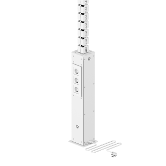 РОЗЕТОЧНАЯ КОЛОННА COLOR DESK® РК-264(Б) БЕЛАЯ НАПОЛЬНАЯ 6 РОЗЕТОК 3