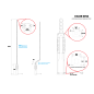 РОЗЕТОЧНАЯ КОЛОННА COLOR DESK® РК-264(С) СЕРАЯ НАПОЛЬНАЯ 6 РОЗЕТОК С КВАДРАТНЫМ КАБЕЛЬ-КАНАЛОМ