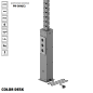 РОЗЕТОЧНАЯ КОЛОННА COLOR DESK® РК-264(С) СЕРАЯ НАПОЛЬНАЯ 6 РОЗЕТОК С КВАДРАТНЫМ КАБЕЛЬ-КАНАЛОМ