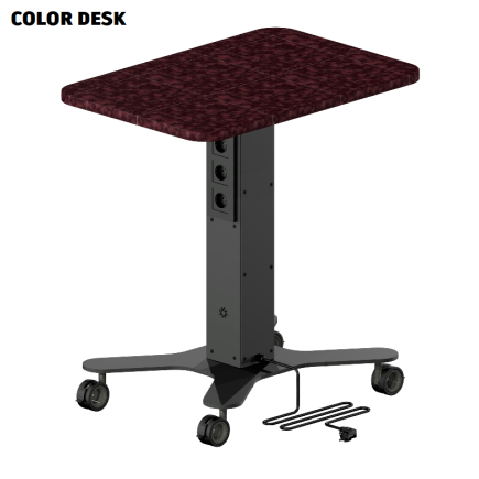 МОБИЛЬНАЯ РОЗЕТОЧНАЯ КОЛОННА-СТОЛ COLOR DESK® РК-265(ГР) ГРАФИТ