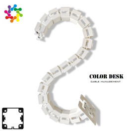 ГИБКИЙ КАБЕЛЬ КАНАЛ ДЛЯ СТОЛОВ С ЭЛЕКТРОПРИВОДОМ ELK-1320 (W-140) БЕЛЫЙ