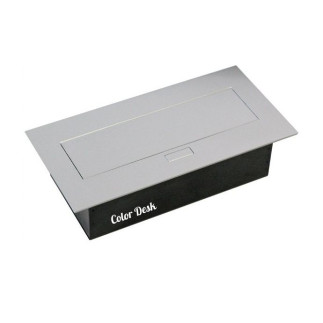 Розетка CD-3QS (silver) встраиваемая в столешницу (без провода)